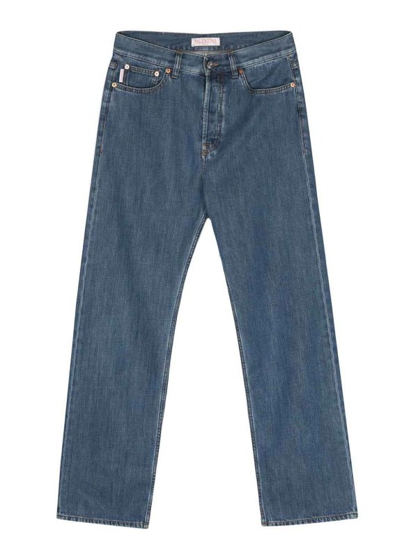 VALENTINO: straight leg jeans - Baggy Fit Denim Jeans