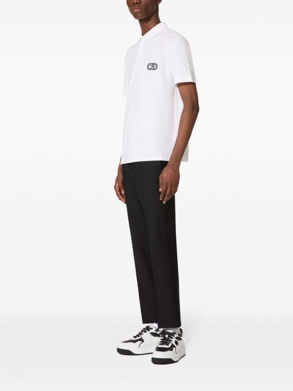 The Best Shops VALENTINO: Poloshirts - Poloshirt - Weiß