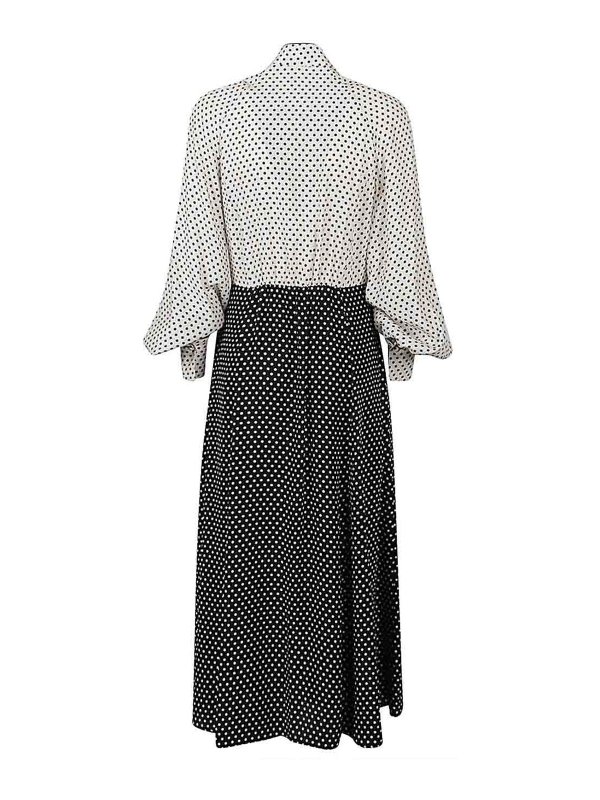 CRIDA: maxi dresses online - Polka Dot Silk Midi Dress