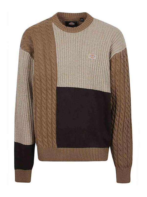 DICKIES: crew necks - Lucas Patchwork Sweater