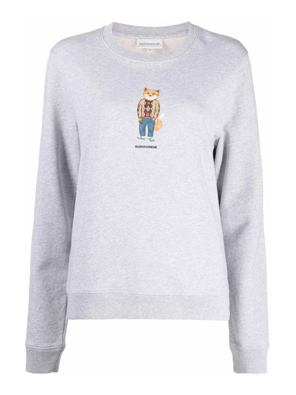 MAISON KITSUNÉ: Sudaderas y suéteres - Sudadera - Gris
