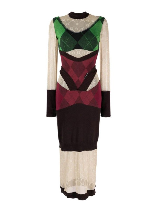 MARINE SERRE: Maxi robe - Maxi Robe - Vert