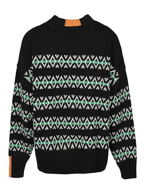 RIGHT FORT: Turtlenecks & Polo necks online - Striped High Neck Wool Sweater