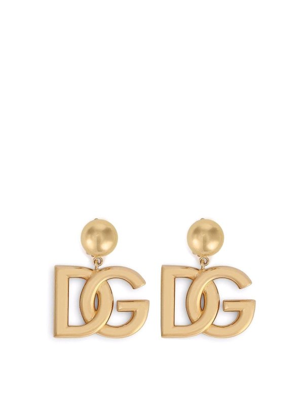 DOLCE & GABBANA: Orecchini - Orecchini A Clip Con Logo Dg