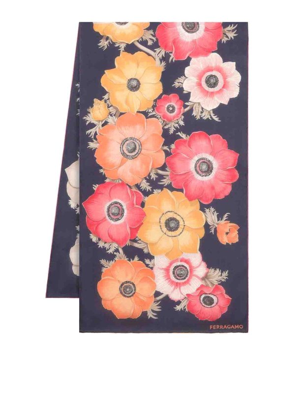 FERRAGAMO: scarves - Floral printed scarf