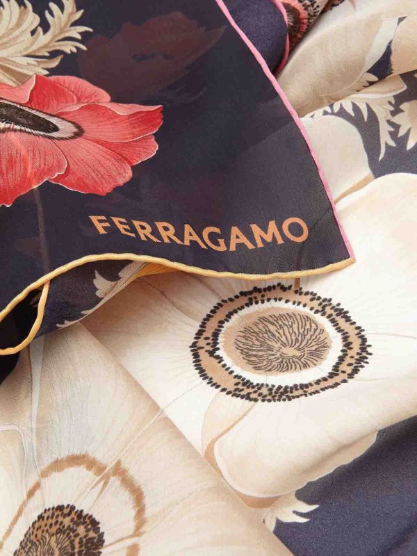 FERRAGAMO: scarves online - Floral printed scarf