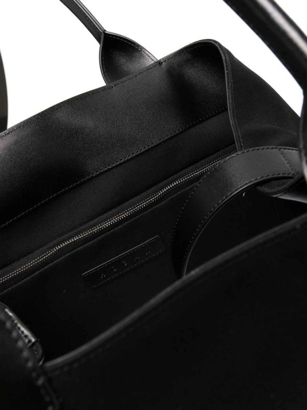 The Best Shops HOGAN: totes bags - Script Canvas Large Tote Bag