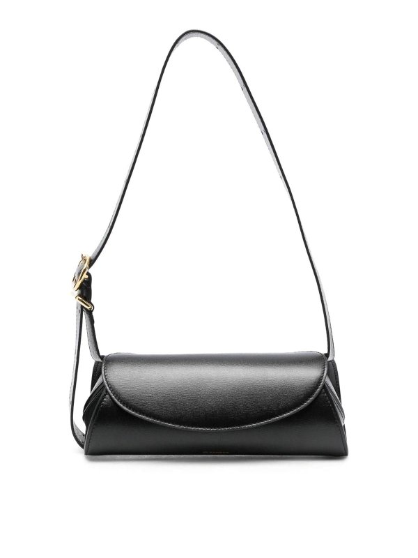 JIL SANDER: shoulder bags - Cannolo Mini Leather Shoulder Bag