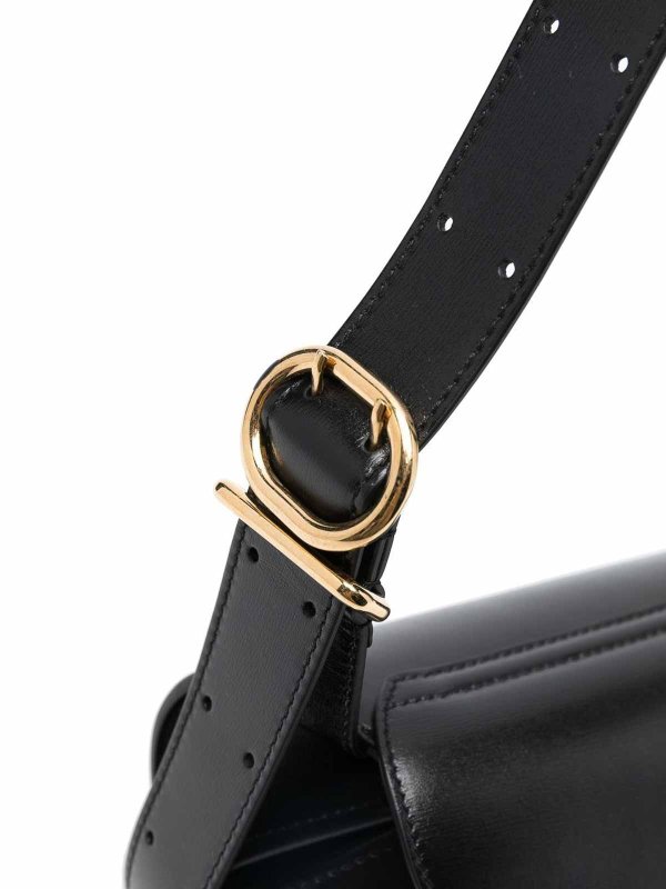 JIL SANDER: shoulder bags online - Cannolo Mini Leather Shoulder Bag