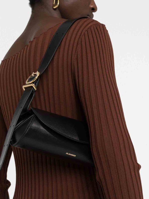 The Best Shops JIL SANDER: Cannolo Mini Leather Shoulder Bag