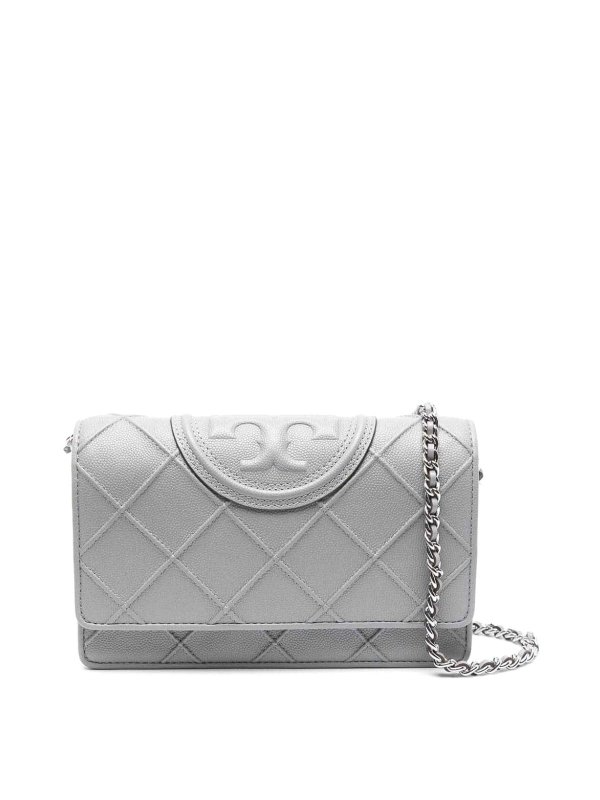 TORY BURCH: Clutch - Pochette - Gris