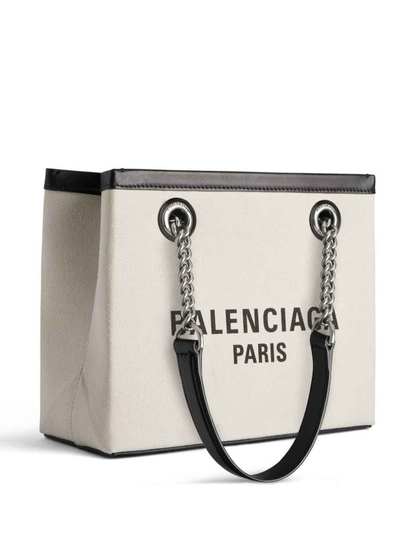 【関税＆送料込み】Balenciaga Duty Free Small Canvas Tote B Balenciaga Duty Free Small Tote Bag in Black | FWRD