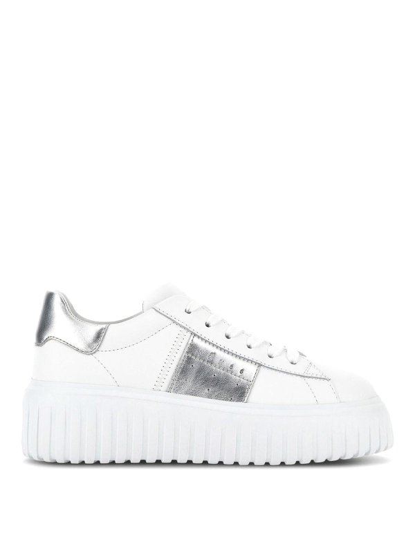 HOGAN: Chaussures de sport - Baskets - Argent