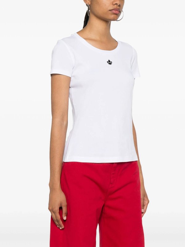 The Best Shops DSQUARED2: t-shirts - Appliqu-Logo Cotton T-Shirt