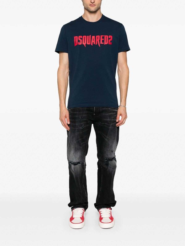 DSQUARED2: Camisetas online - Camiseta - Azul Oscuro