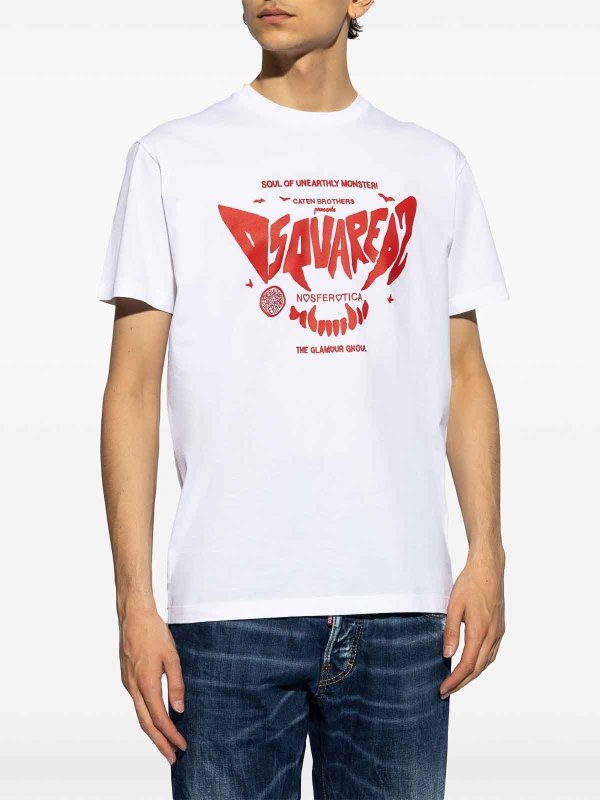 Logo-Print Cotton T-Shirt shop online: DSQUARED2