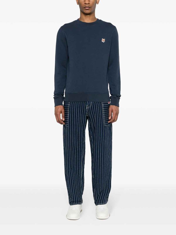 MAISON KITSUNÉ: Sweatshirts & Sweaters online - Bold Fox Head Cotton Sweatshirt