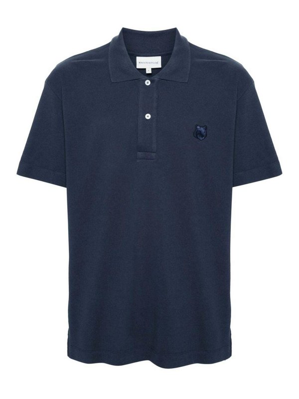 MAISON KITSUNÉ: ポロシャツ - ポロシャツ - ブルー