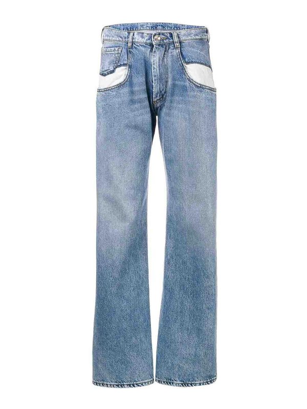 Maison Margiela: straight leg jeans - Contrast-Pocket Straight-Leg Jeans