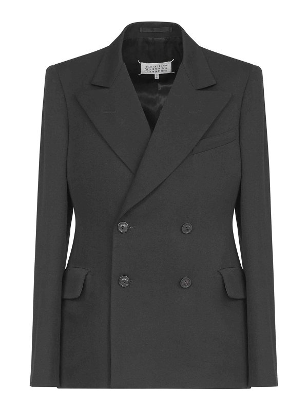 Maison Margiela: blazers - Four-Stitch Wool Blazer