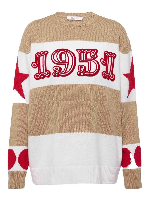 Max Mara: Tops & Tank tops - Dirce Oversized Wool And Cashmere Jumper