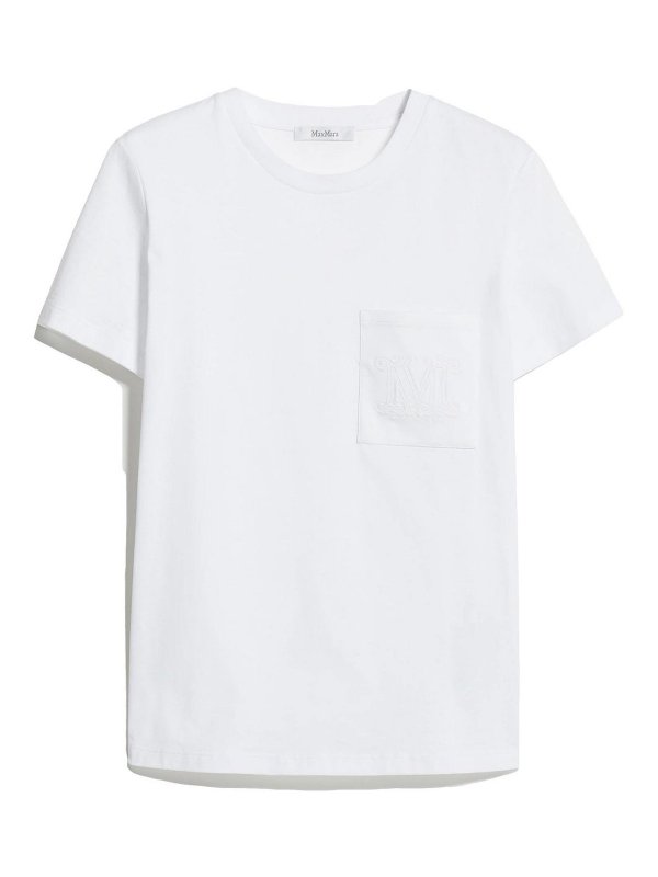 Max Mara: T-shirts - T-Shirt - Weiß