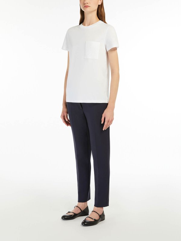 Max Mara: T-shirts online - T-Shirt - Weiß