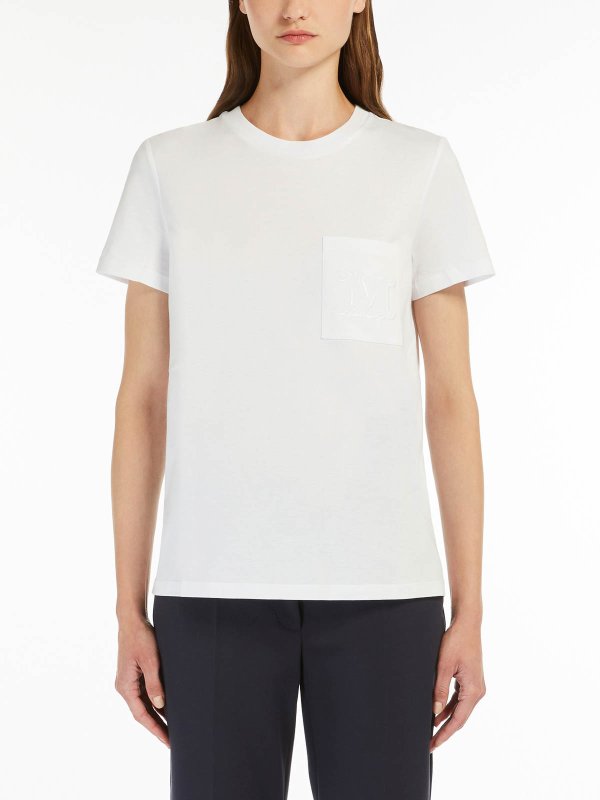The Best Shops Max Mara: T-shirts - T-Shirt - Weiß