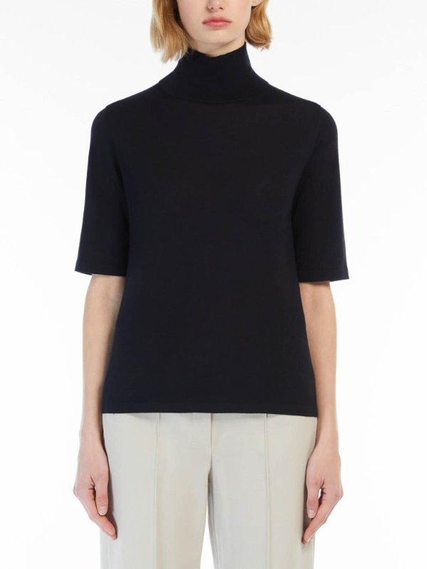 The Best Shops Max Mara: Rollkragenpullover  und Polo-Ausschnitt - Rollkragenpullover - Blau