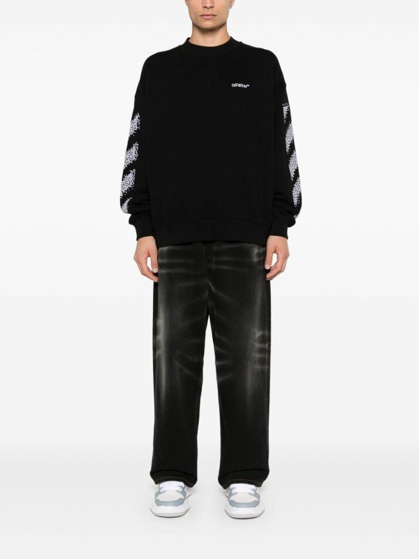 OFF-WHITE: Sweatshirts & Sweaters online - Pixel Diag Sweatshirt