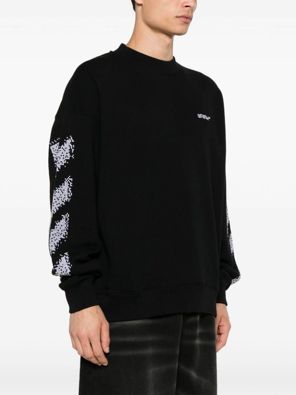 The Best Shops OFF-WHITE: Sweatshirts & Sweaters - Pixel Diag Sweatshirt