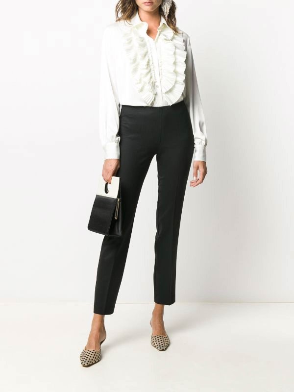 P.A.R.O.S.H.: casual trousers online - Slim Fit Cropped Trousers