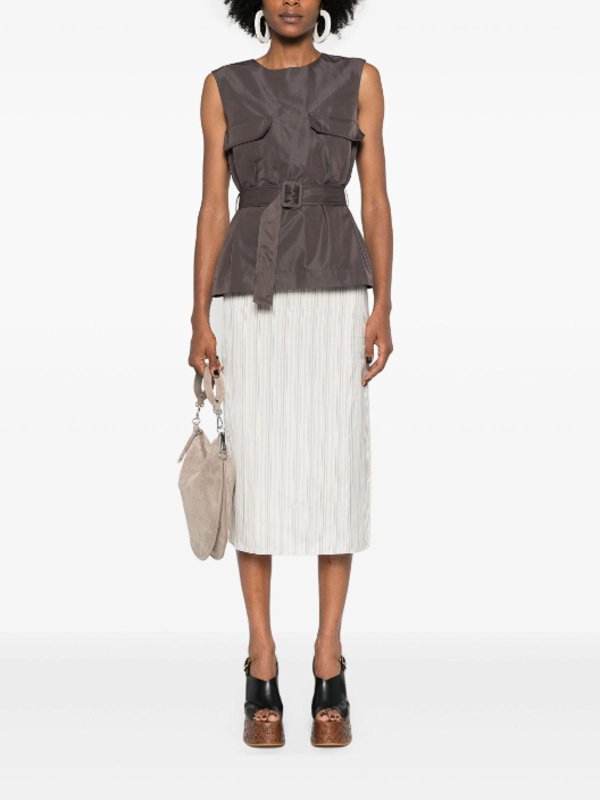 P.A.R.O.S.H. buy online Sleeveless Belted Top