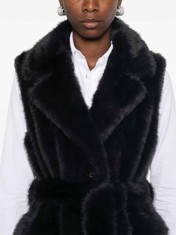 P.A.R.O.S.H.: 毛皮＆シアリングコート online - 毛皮/ムートンコート - ダークグレー