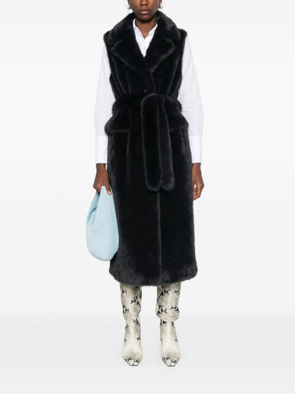 The Best Shops P.A.R.O.S.H.: 毛皮＆シアリングコート - 毛皮/ムートンコート - ダークグレー