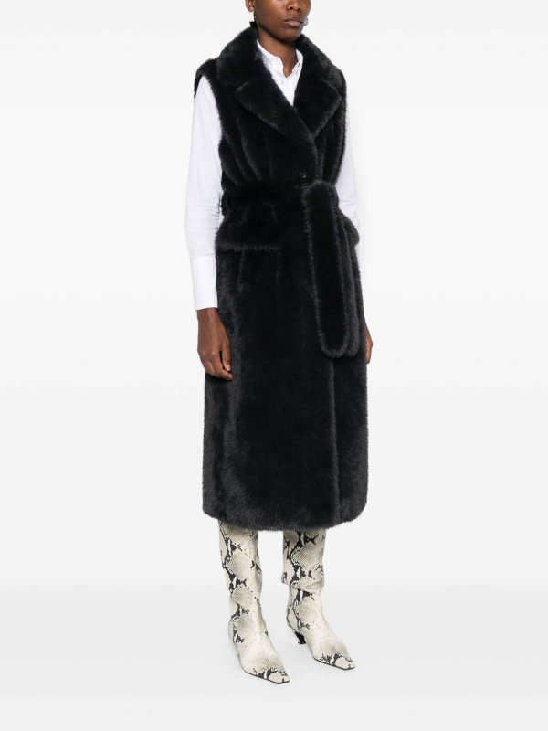 P.A.R.O.S.H. buy online 毛皮/ムートンコート - ダークグレー