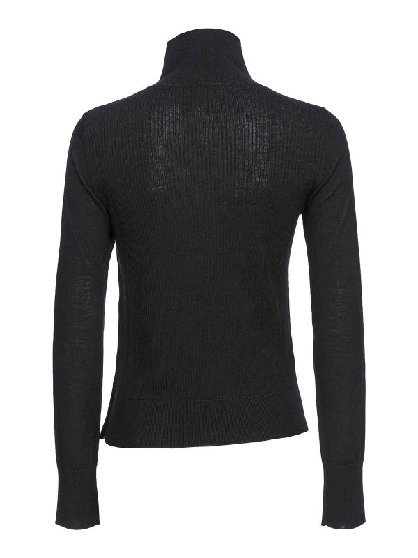 Pinko: Strickpullover mit Rundhalsausschnitt online - Rundhalspullover - Schwarz