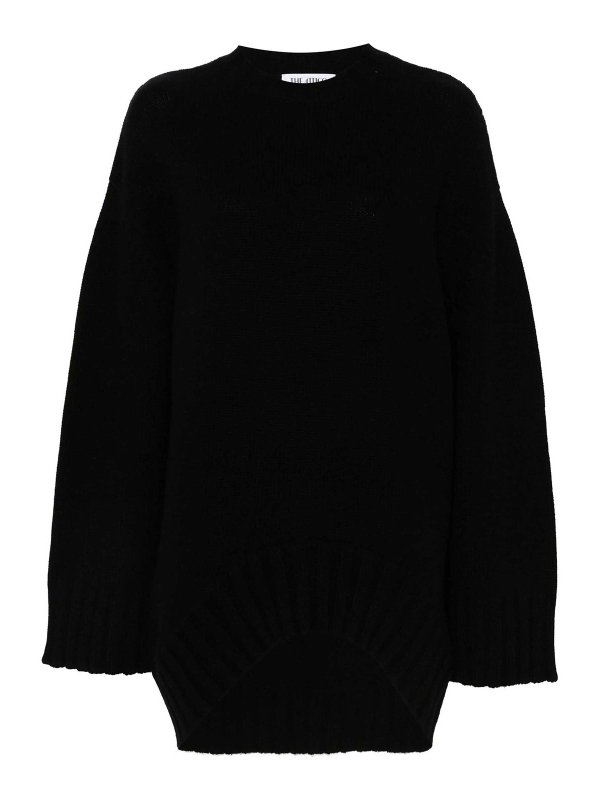 The Attico: knee length dresses - Knitted Sweater Dress