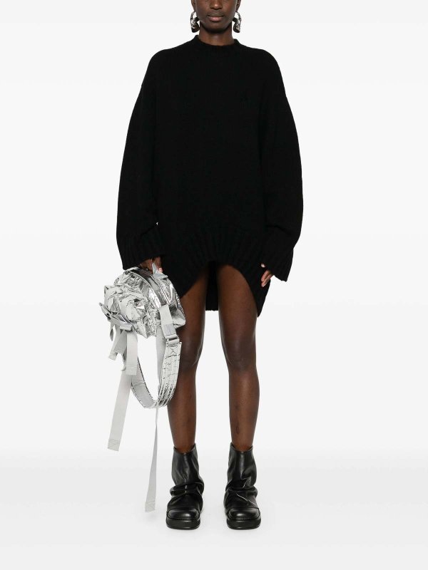The Attico: knee length dresses online - Knitted Sweater Dress