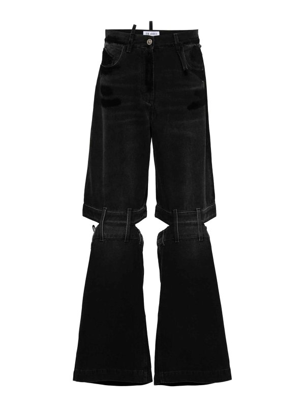 The Attico: bootcut jeans - Lunghi High-Rise Wide-Leg Jeans