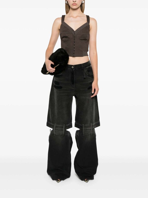 The Attico: bootcut jeans online - Lunghi High-Rise Wide-Leg Jeans