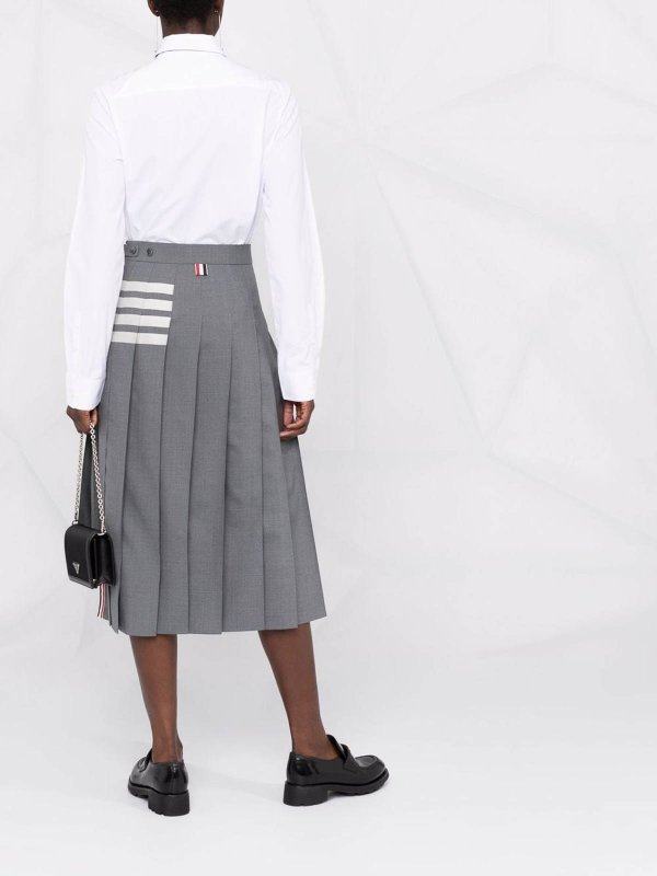The Best Shops THOM BROWNE: Knielange und Midi Röcke - Midirock - Grau