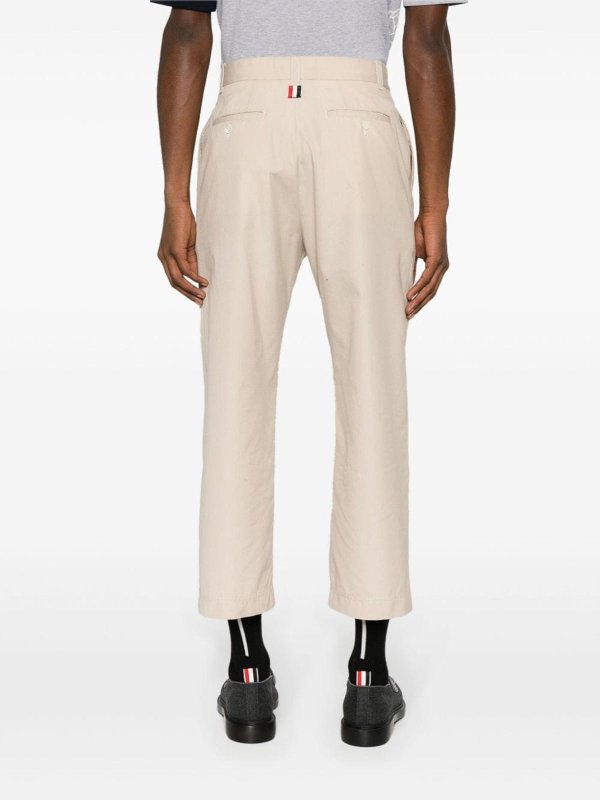 The Best Shops THOM BROWNE: Tailored & Formal trousers - Typewriter Cloth Straight Trousers