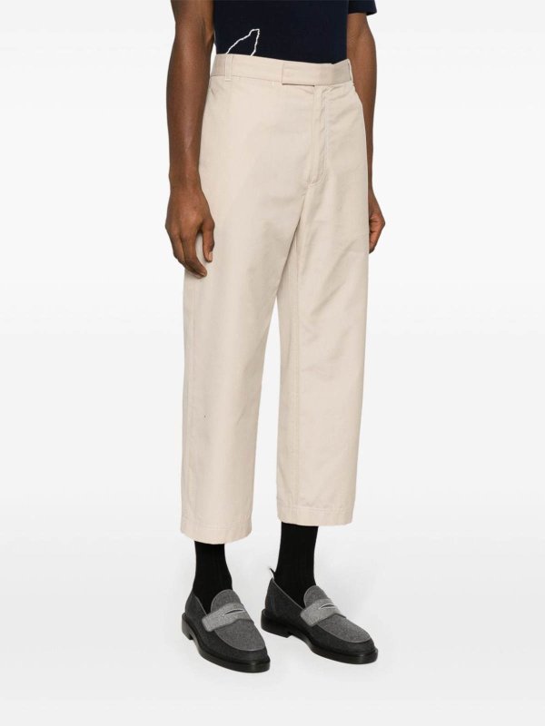 Typewriter Cloth Straight Trousers shop online: THOM BROWNE