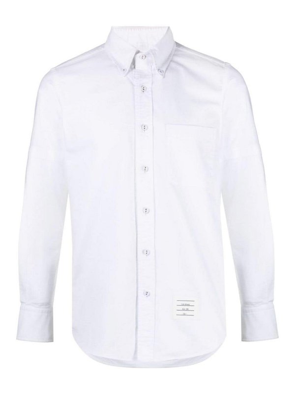 THOM BROWNE: shirts - Armband-Detail Cotton Shirt