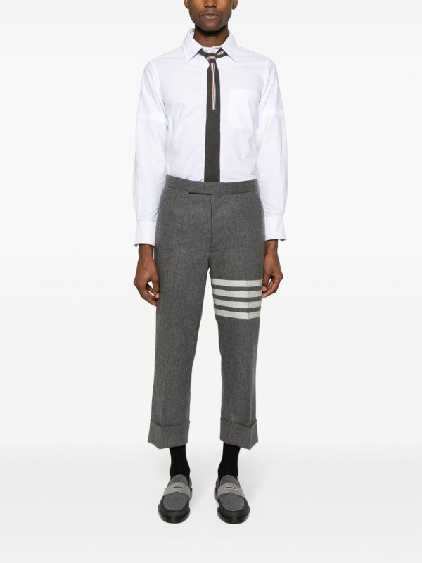 THOM BROWNE: shirts online - Armband-Detail Cotton Shirt
