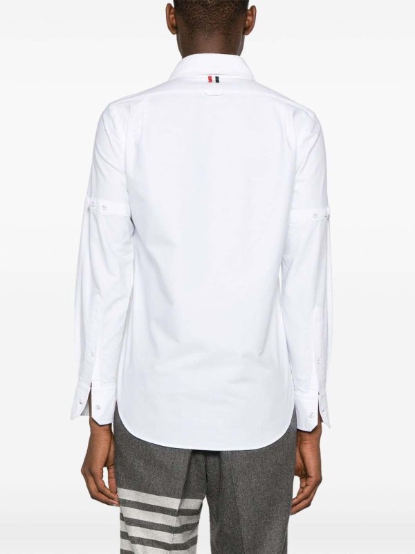 The Best Shops THOM BROWNE: shirts - Armband-Detail Cotton Shirt