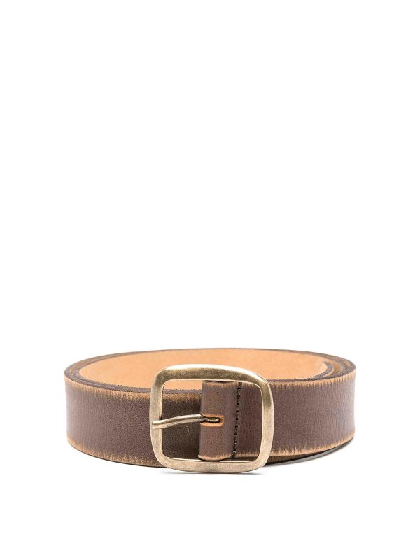 DSQUARED2: belts - Logo-Debossed Leather Belt