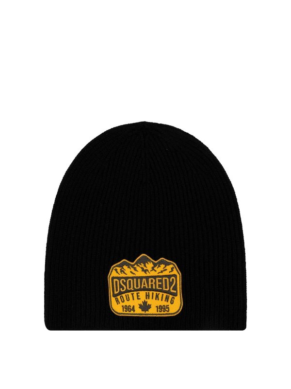 DSQUARED2: beanies - Logo-Appliqu Wool Beanie