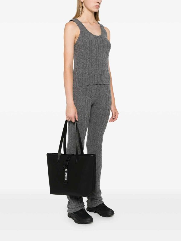 MONCLER: Sacs à main online - Sac Cabas - Noir